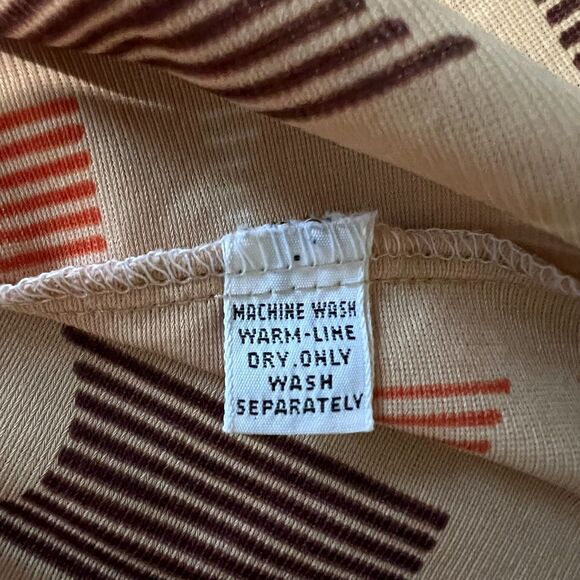 Vintage 70s Career Club Geometric Shirt M - Picture 4 of 7